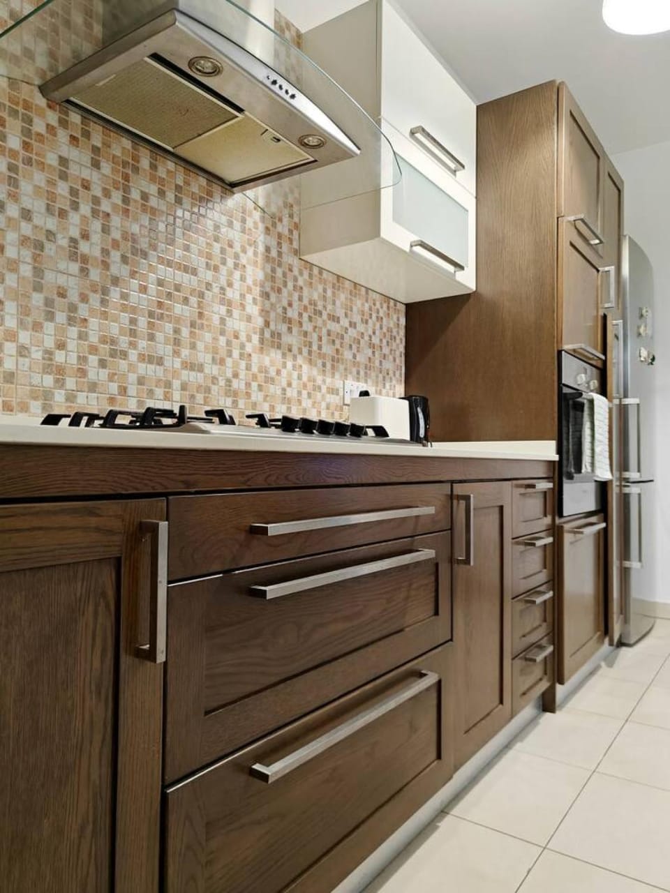 Kitchen or kitchenette, oven, stove