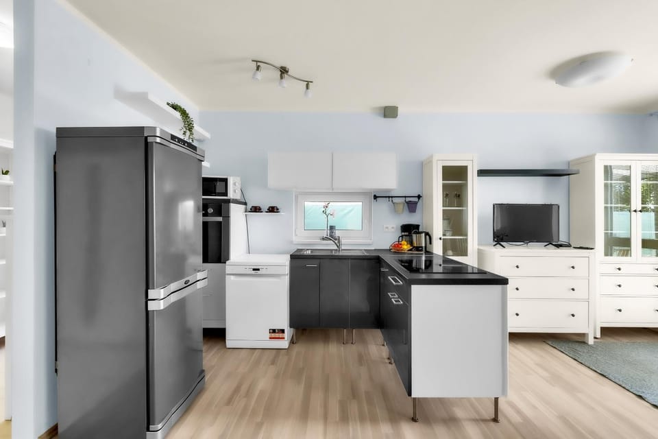 Kitchen or kitchenette, dishwasher