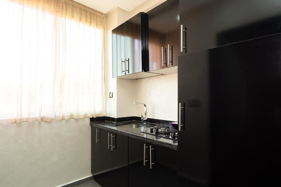 Kitchen or kitchenette, minibar, oven, stove