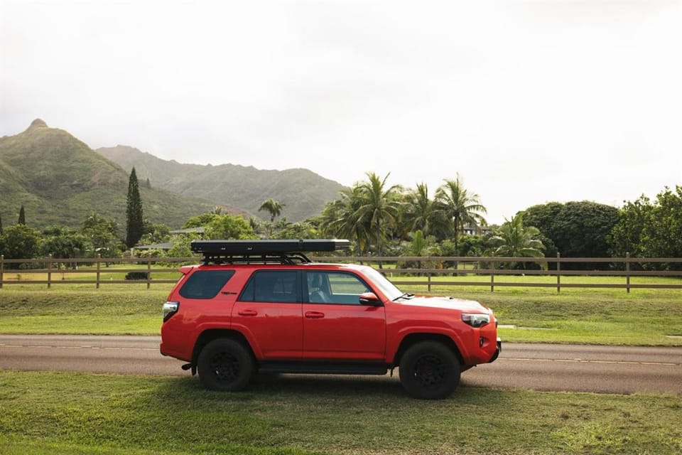 Island Sunrise Rooftop Camper fully equipped SUV Campground/ 
RV Resort in Anahola
