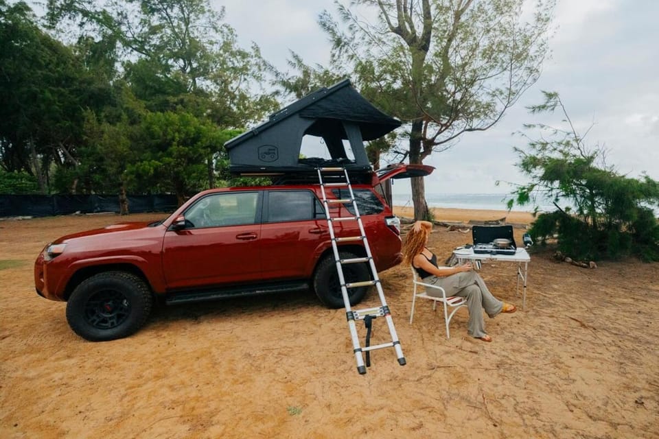 Island Sunrise Rooftop Camper fully equipped SUV Campground/ 
RV Resort in Anahola