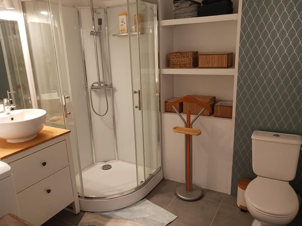 Shower, Toilet, Bathroom, towels