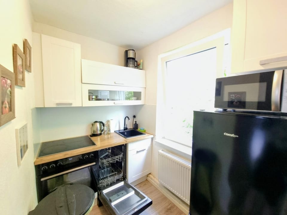Kitchen or kitchenette, dishwasher, oven, stove, toaster, kitchen