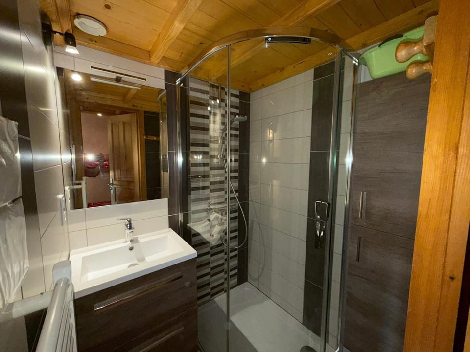 Studio cabine 4 pers, animaux admis, parking privé, Les Saisies - FR-1-293-414 Cabin in Haute-Savoie