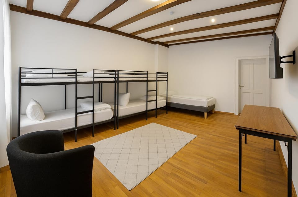 Bed, Photo of the whole room, Bedroom, bunk bed, wardrobe