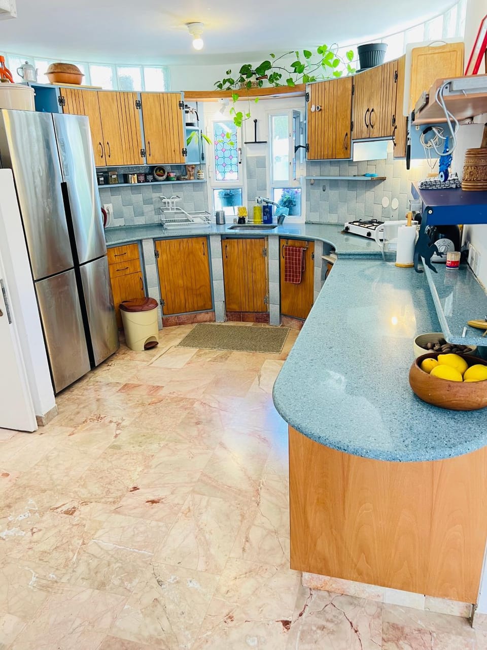 Kitchen or kitchenette, oven, stove