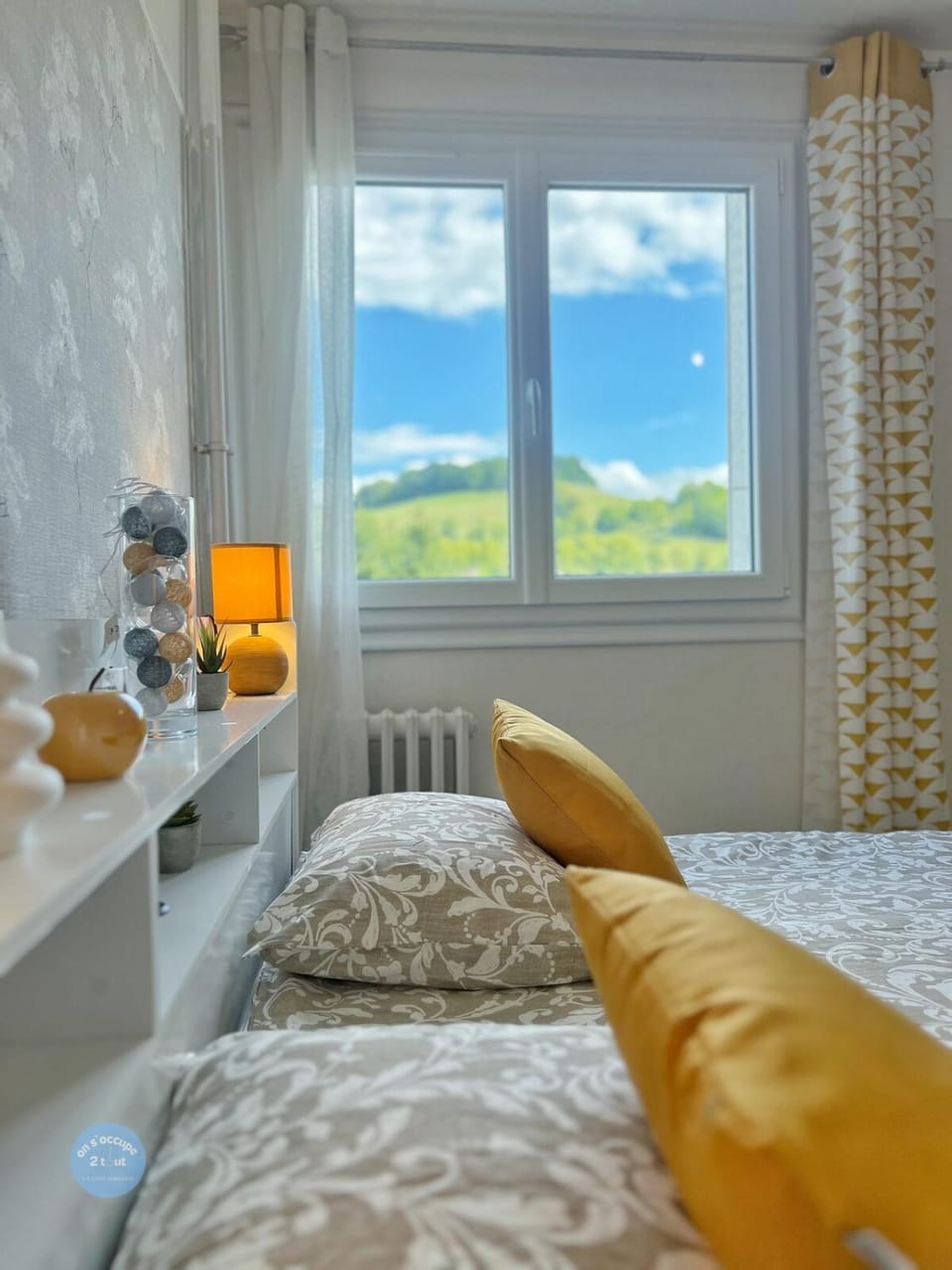 Bed, Natural landscape, Bedroom