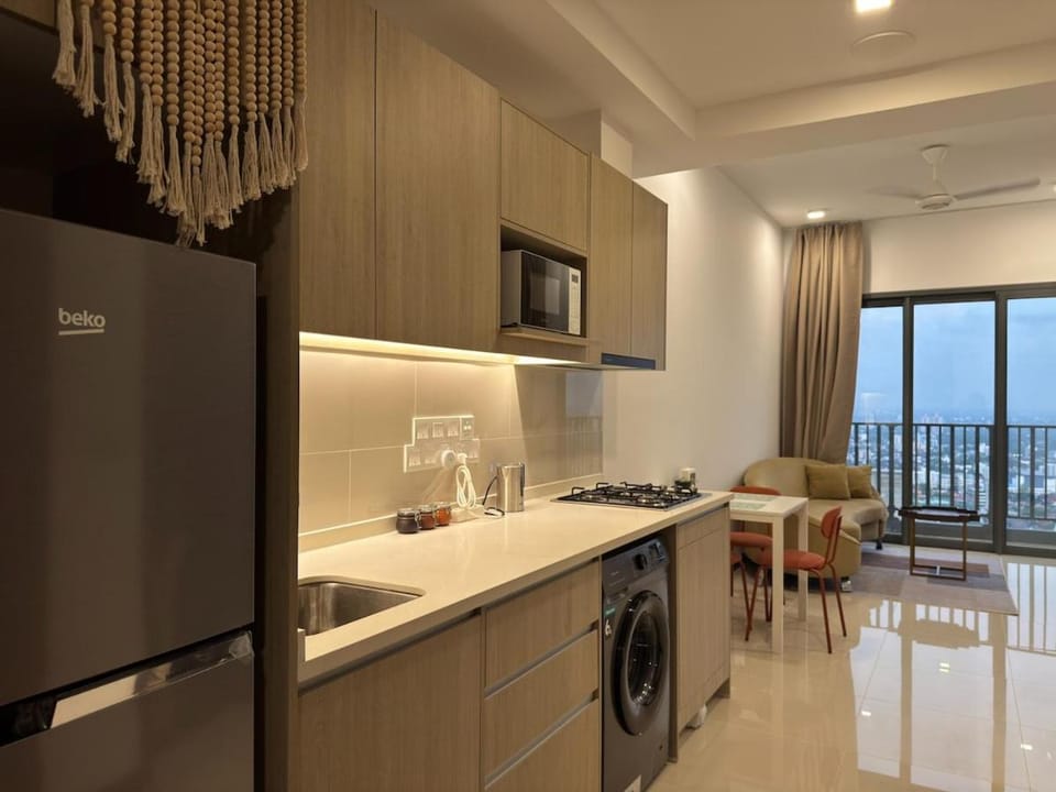 Kitchen or kitchenette, Living room, Dining area