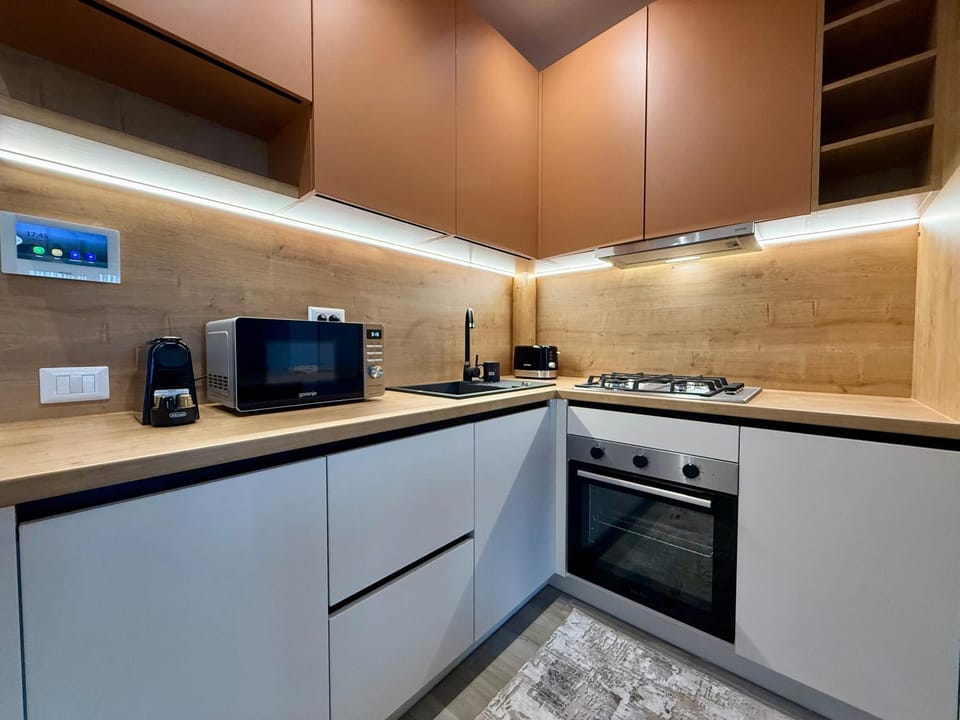 Coffee/tea facilities, Kitchen or kitchenette, oven, toaster