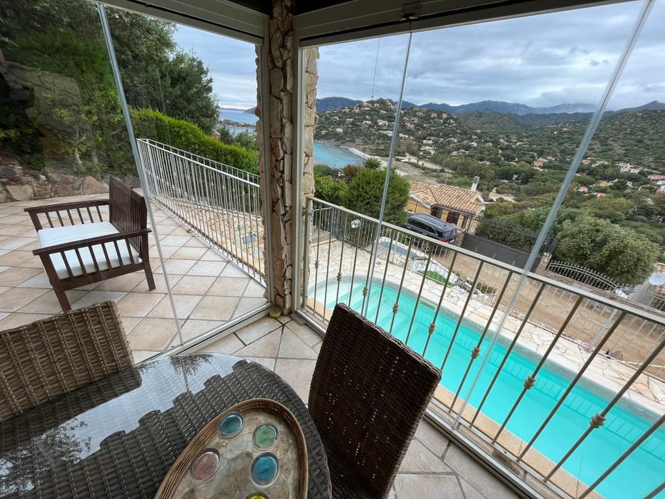 Patio, Natural landscape, Swimming pool