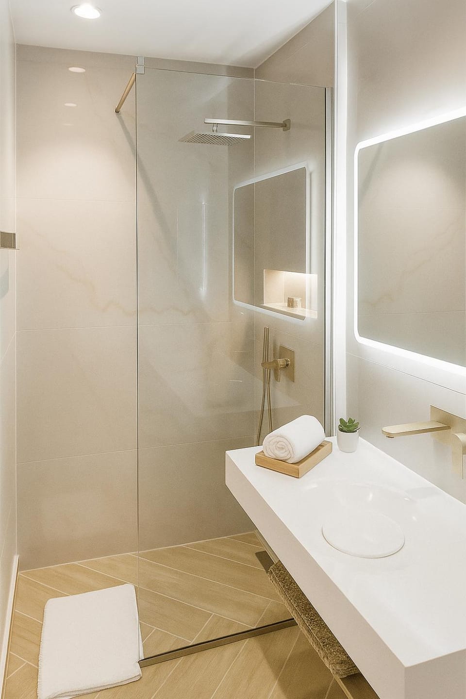 Shower, Bed, Bathroom, Bedroom, towels