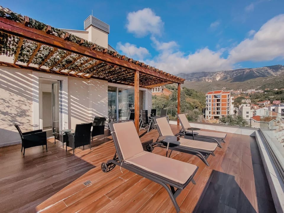 Property building, Day, View (from property/room), Seating area, sunbed