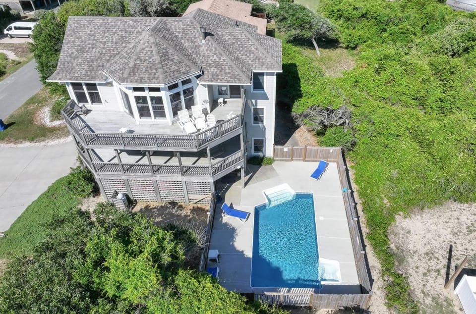 Make Way For Ducklings - Wild Duck Dunes, Ocean Views, 160 Yds to Beach, Saltwater Pool, Flex Stays House in Duck