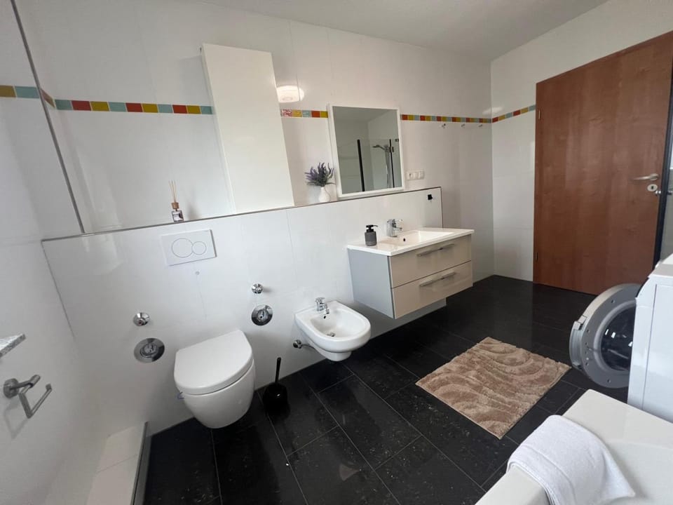 Toilet, Bathroom, Bath, bidet, towels