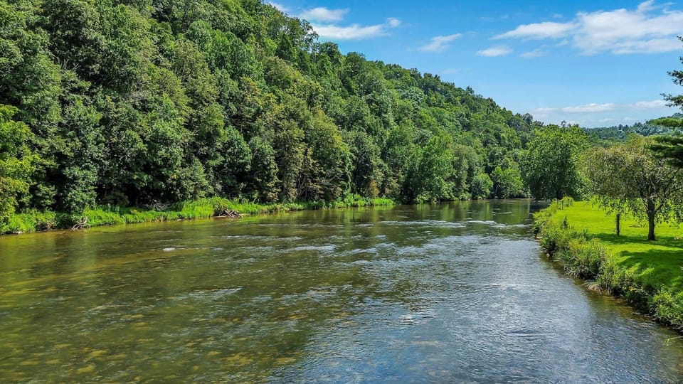 2Bd Riverfront with Expansive Outdoor Space, River Access, Fire Pit House in North Carolina