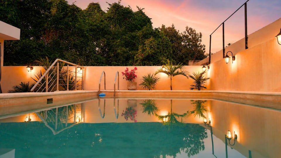 Night, Pool view, Sunset, sunbed