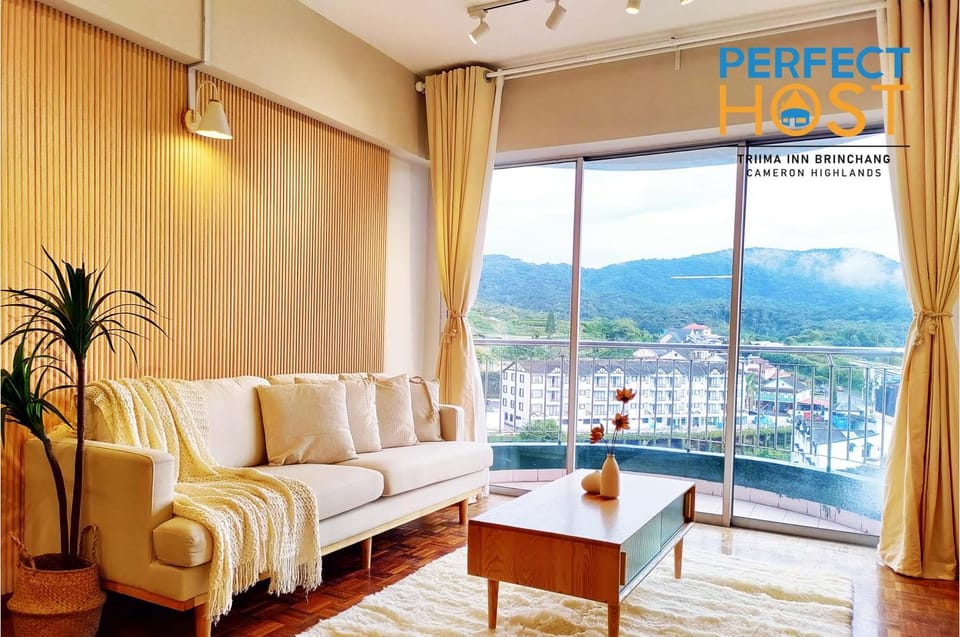 Natural landscape, Living room, Seating area, Mountain view
