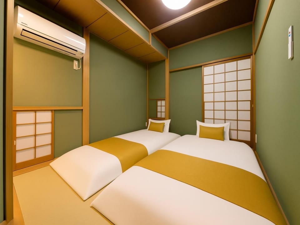Photo of the whole room, Bedroom, air conditioner