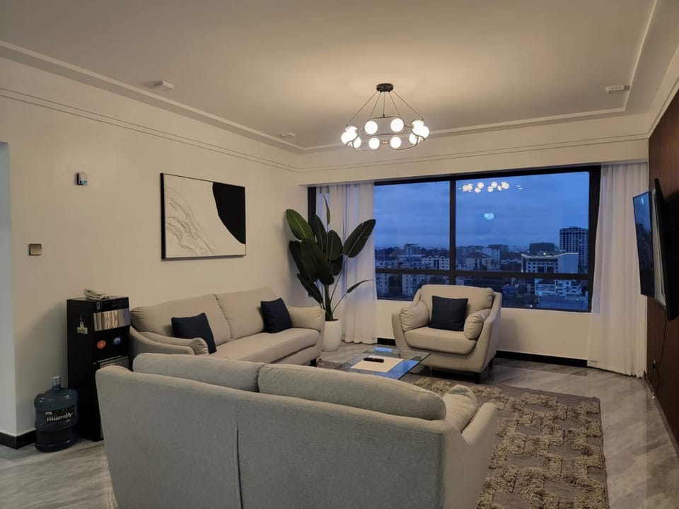 newly furnished three bedroom apartment with swimming pool fully equipped gym children playground ample parking space and unbeatable scenic city views Apartment in Nairobi County