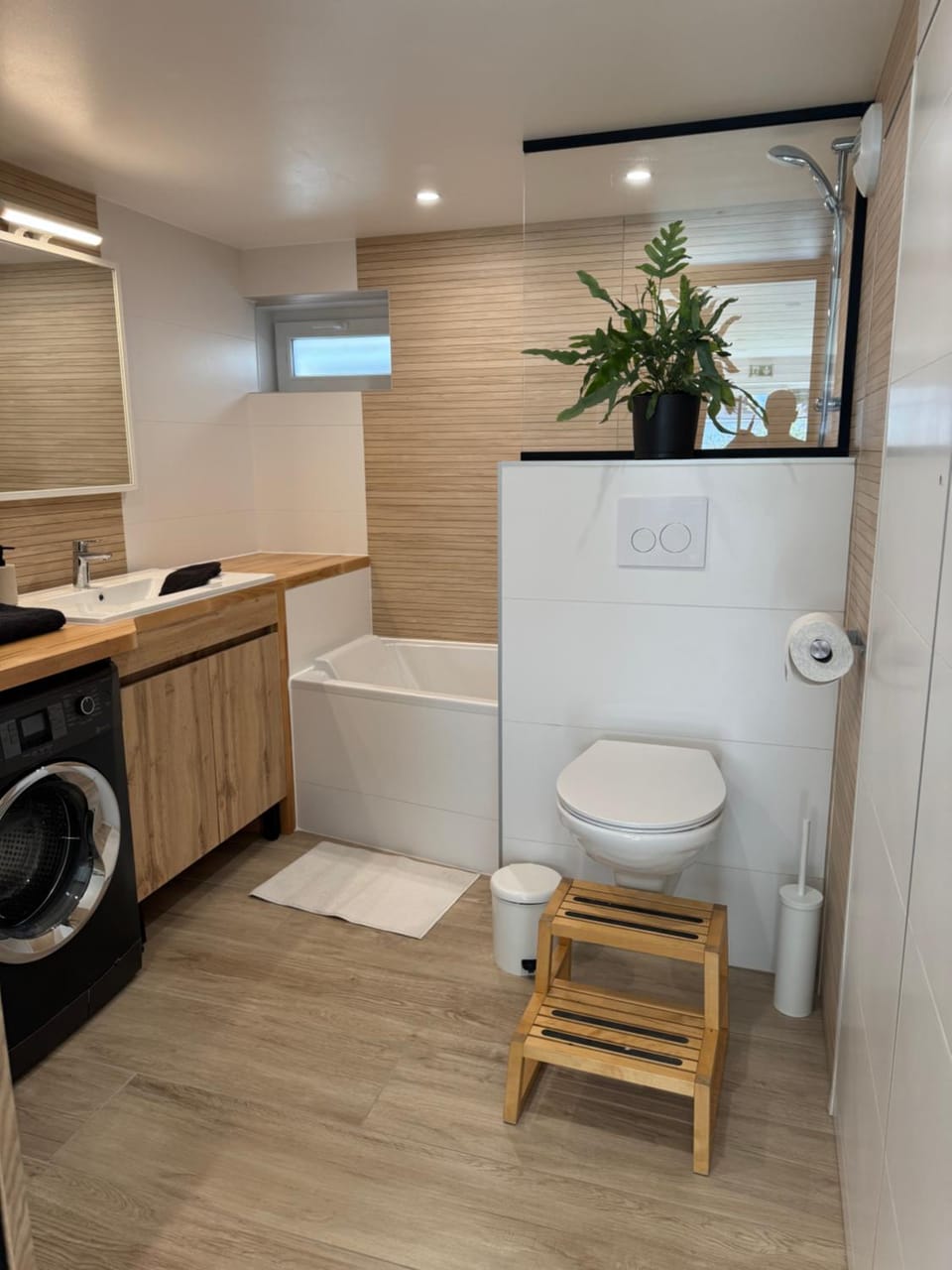 Shower, Toilet, Bathroom, Bath, towels, washing machine, dryer