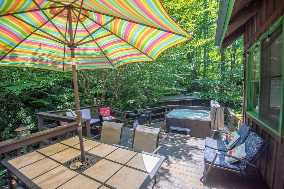 Secluded 2 Bd Cabin- Firepit, Hot Tub, Dogs OK, Sleeps 6 Cabin in Watauga