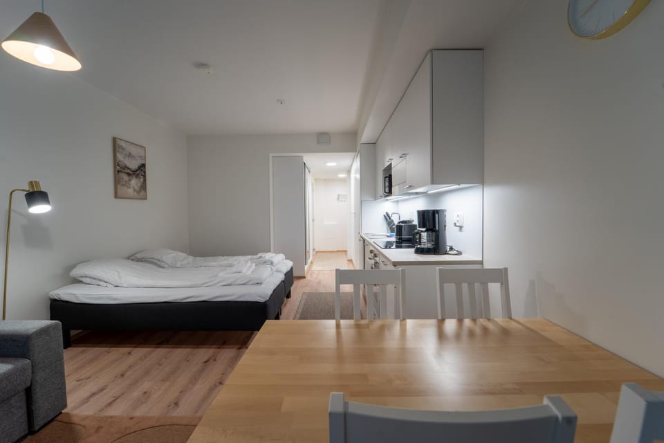 Bed, Dining area, kitchen