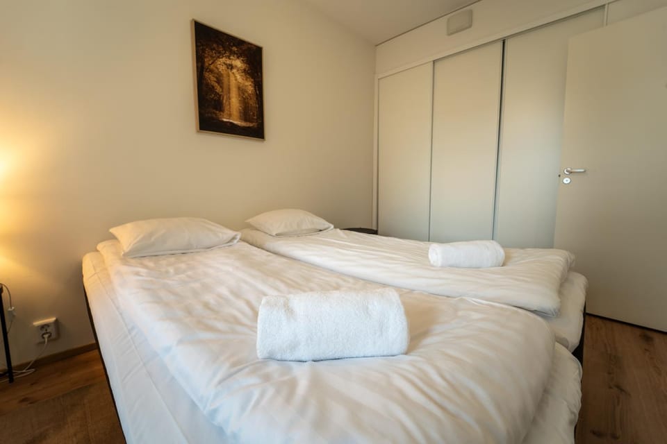 Bed, Photo of the whole room, Bedroom, towels, wardrobe
