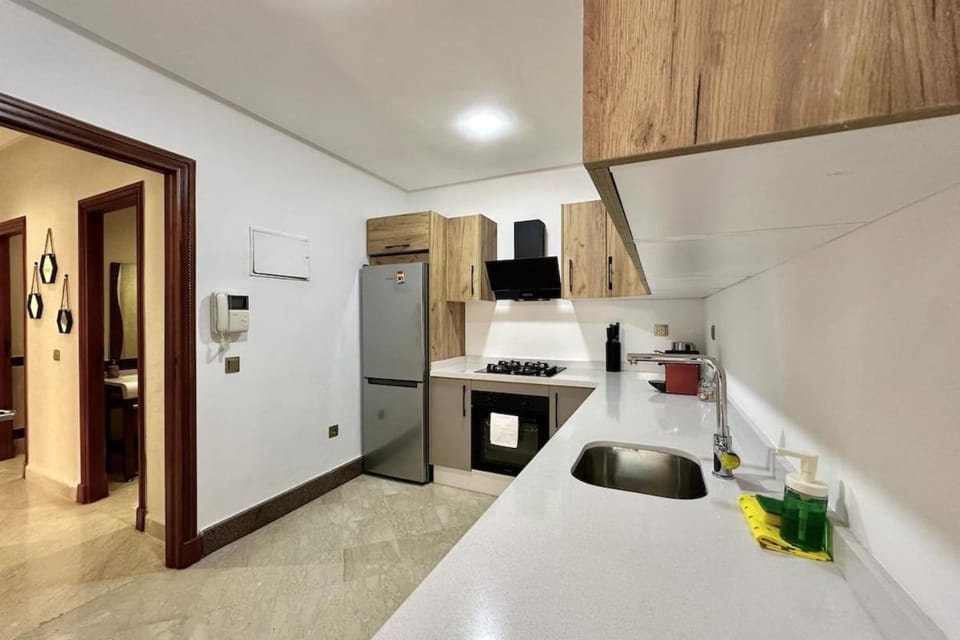 Kitchen or kitchenette, oven, stove