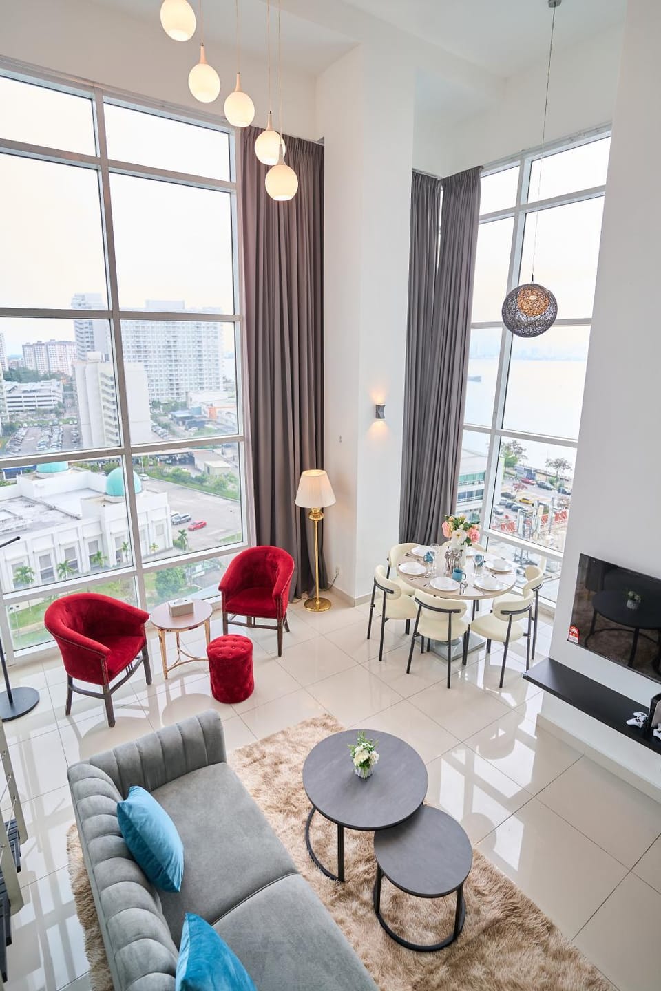 Living room, Seating area, Dining area