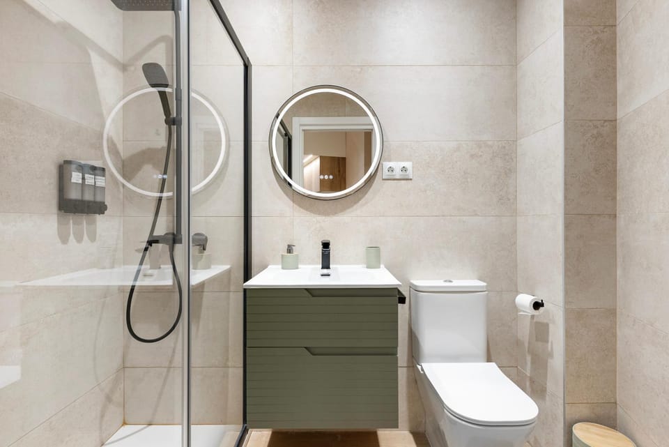 Bathroom, Living room