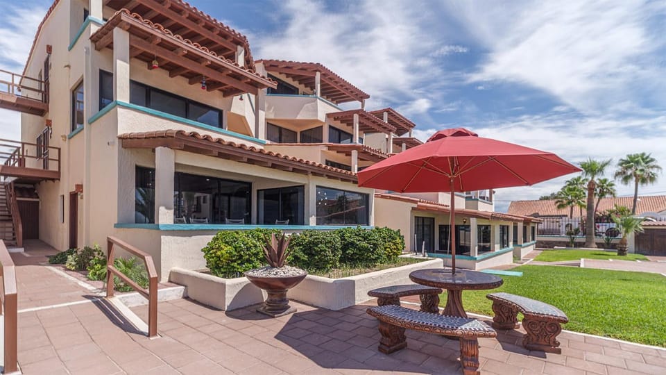 Property building, Patio, Day, Garden, View (from property/room), Balcony/Terrace