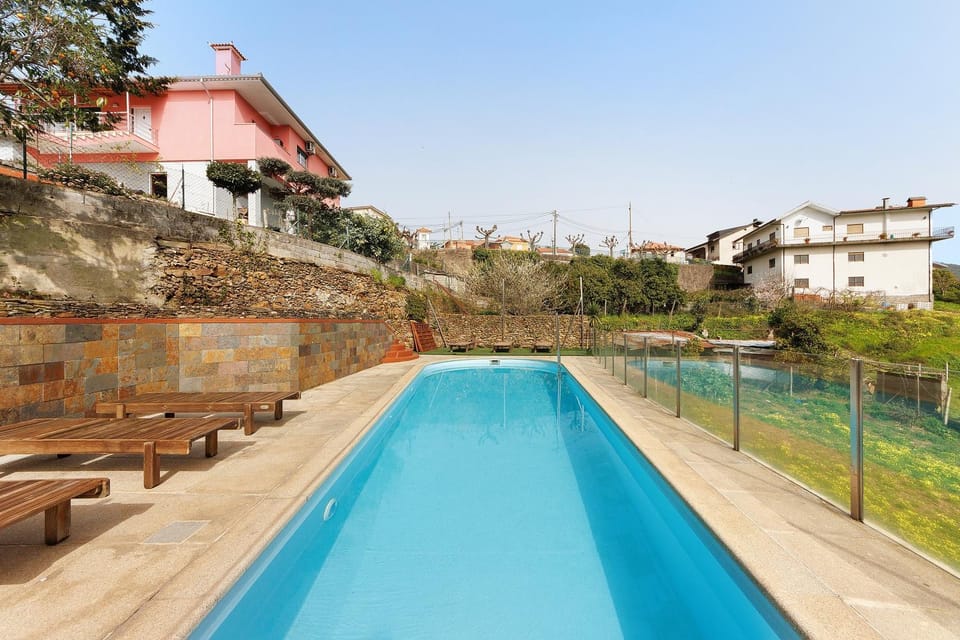 Property building, Living room, Swimming pool