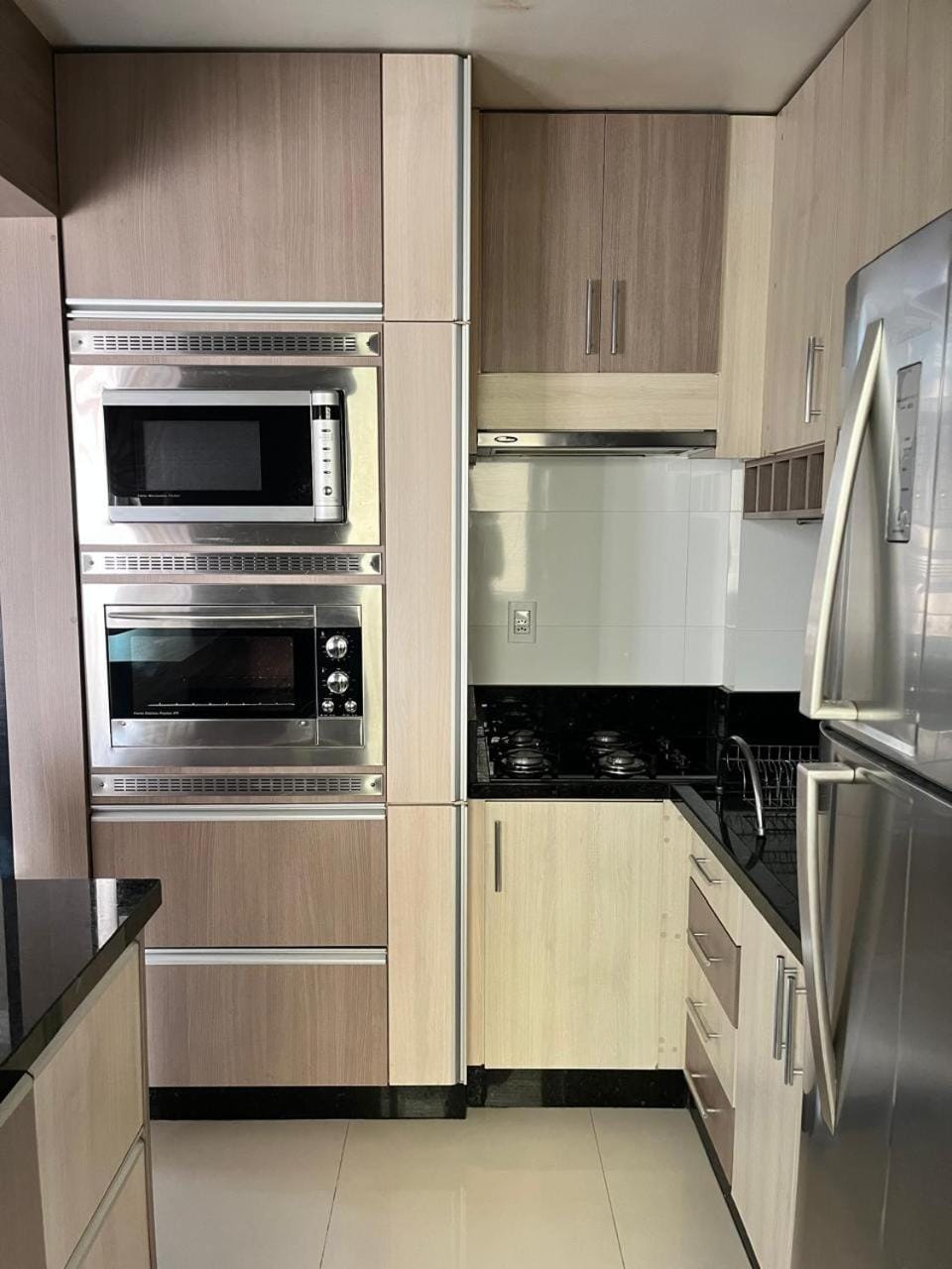 Kitchen or kitchenette, oven, stove