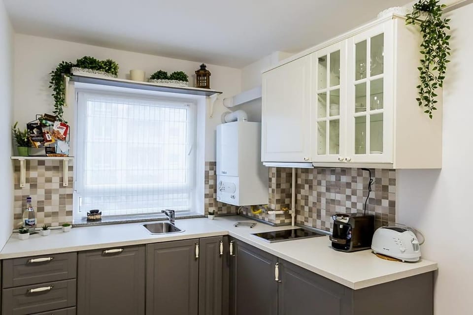 Coffee/tea facilities, Kitchen or kitchenette, stove