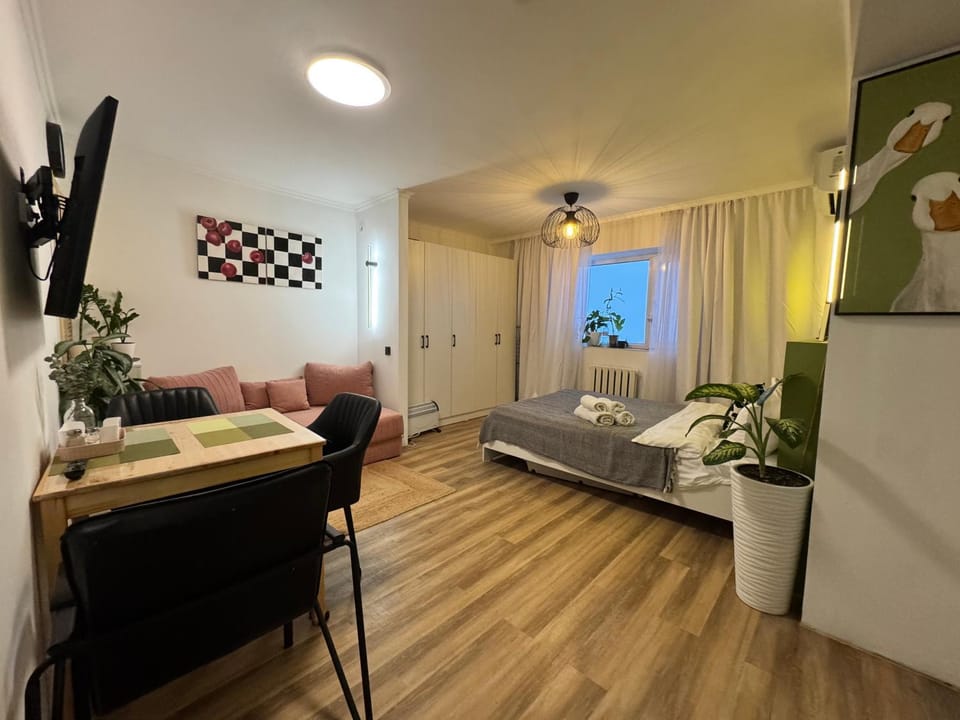 Дизайнерская студия с видом на город Apartment in Almaty