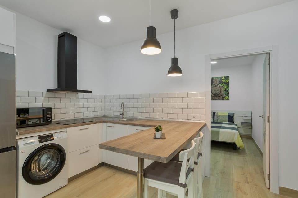 Kitchen or kitchenette, Living room