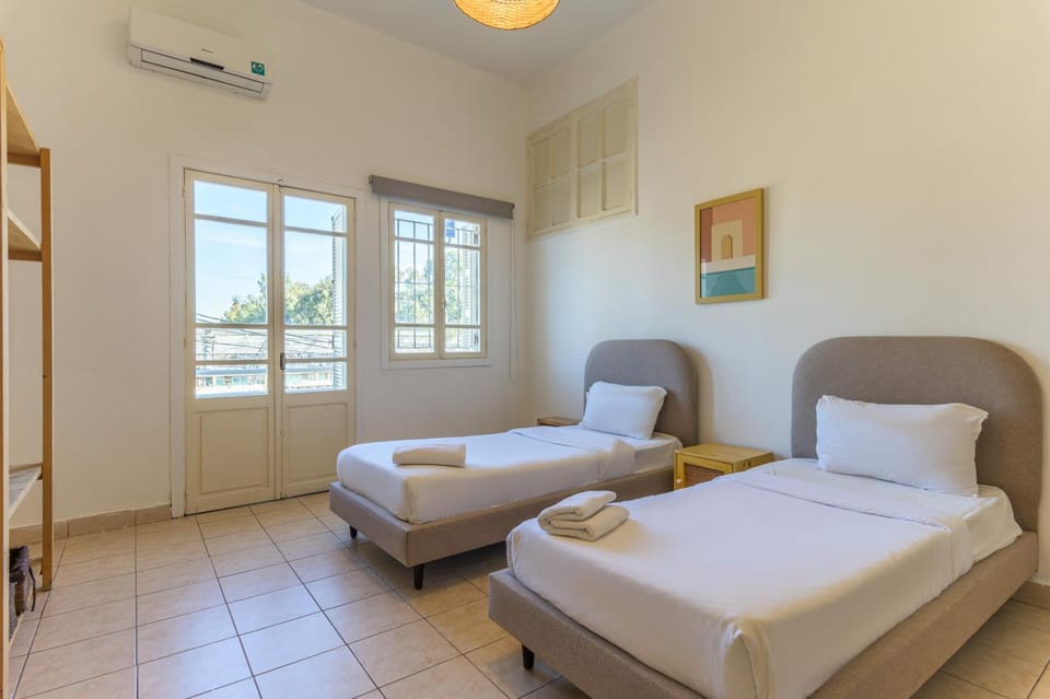 Bed, View (from property/room), Bedroom, towels, air conditioner