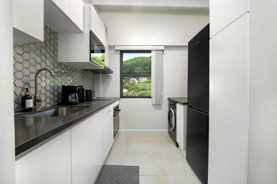 microwave, laundry, dryer, kitchen
