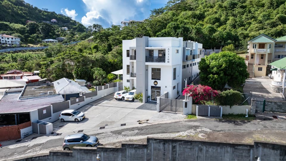 Property building, Bird's eye view, Parking