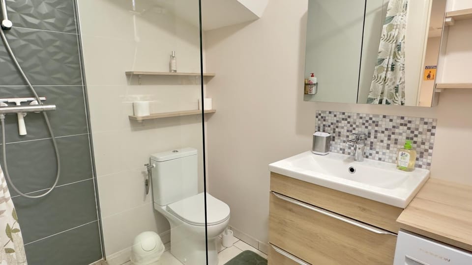 Shower, Toilet, Bathroom, towels