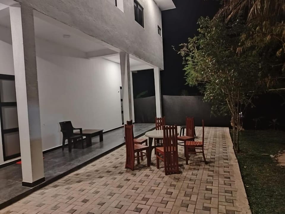 Night, Living room, Seating area, Dining area