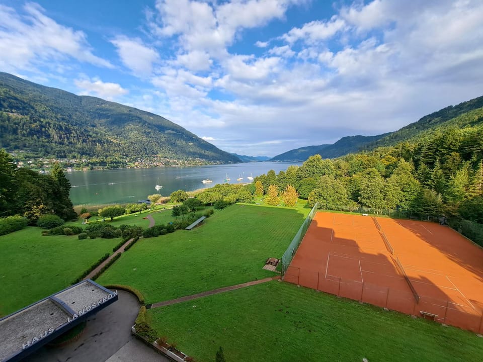 Spring, Day, Natural landscape, Bird's eye view, Lake view, Mountain view