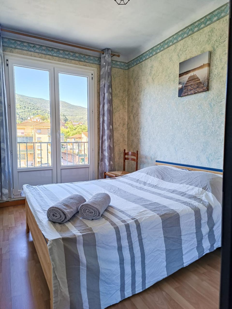 Bed, Natural landscape, View (from property/room), Photo of the whole room, Bedroom, towels