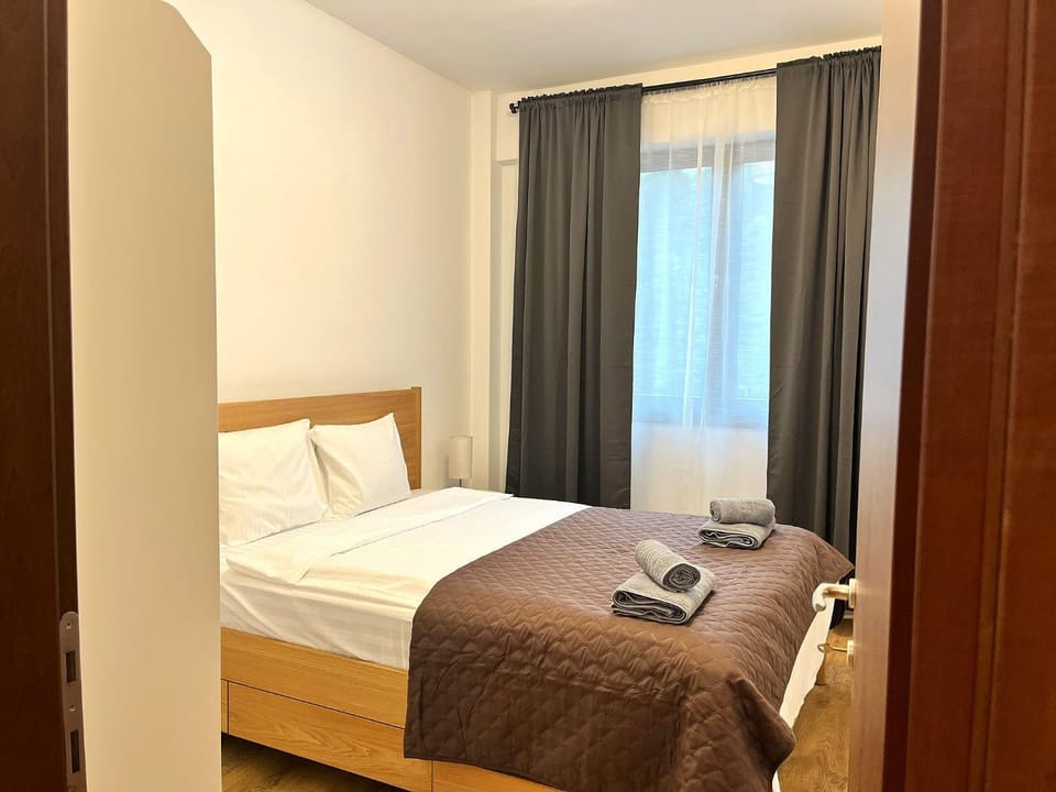 Bed, Photo of the whole room, Bedroom, Mountain view, heating, towels, wardrobe