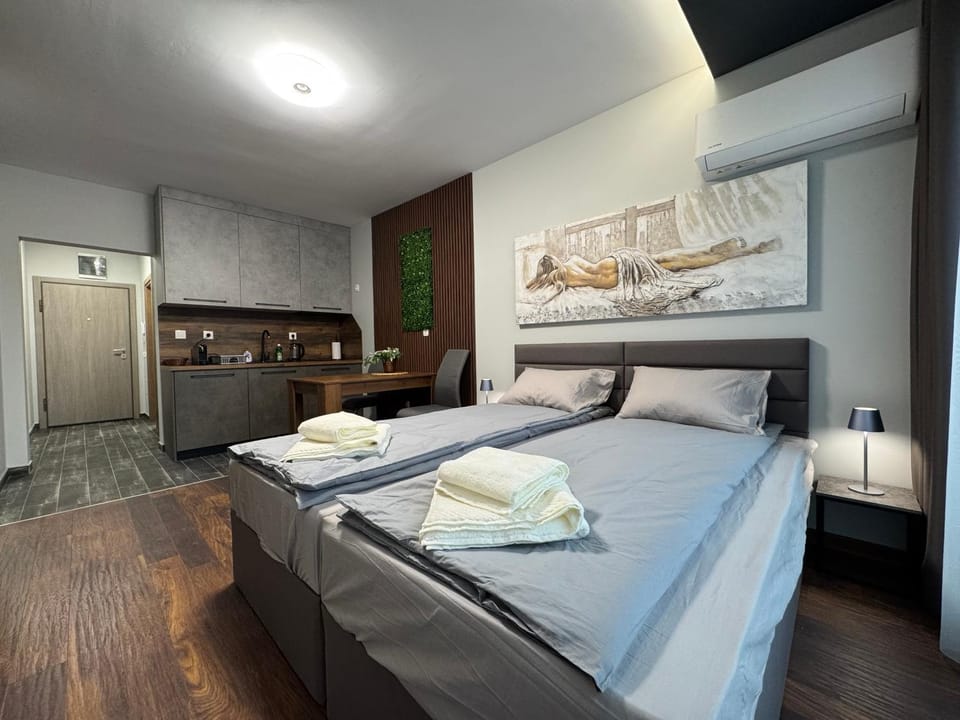 Kitchen or kitchenette, Bedroom, towels, wardrobe