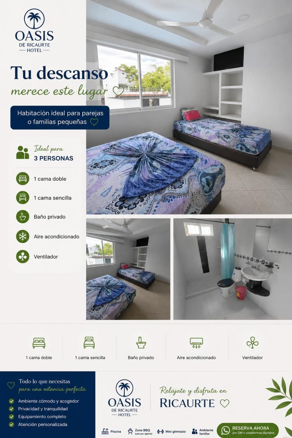 Photo of the whole room, Bedroom