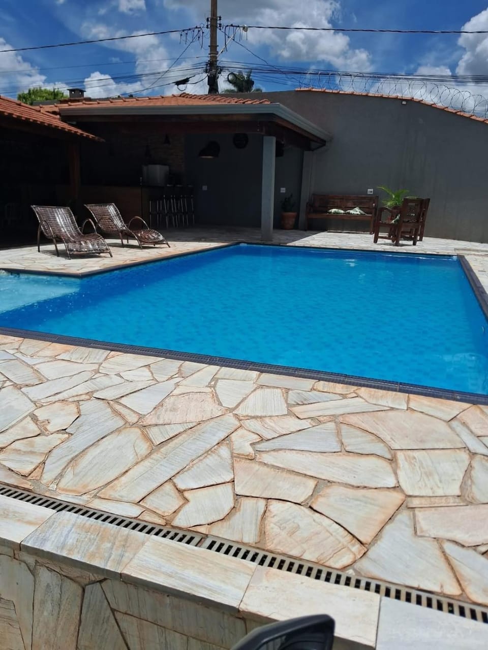 Facade/entrance, Day, Pool view