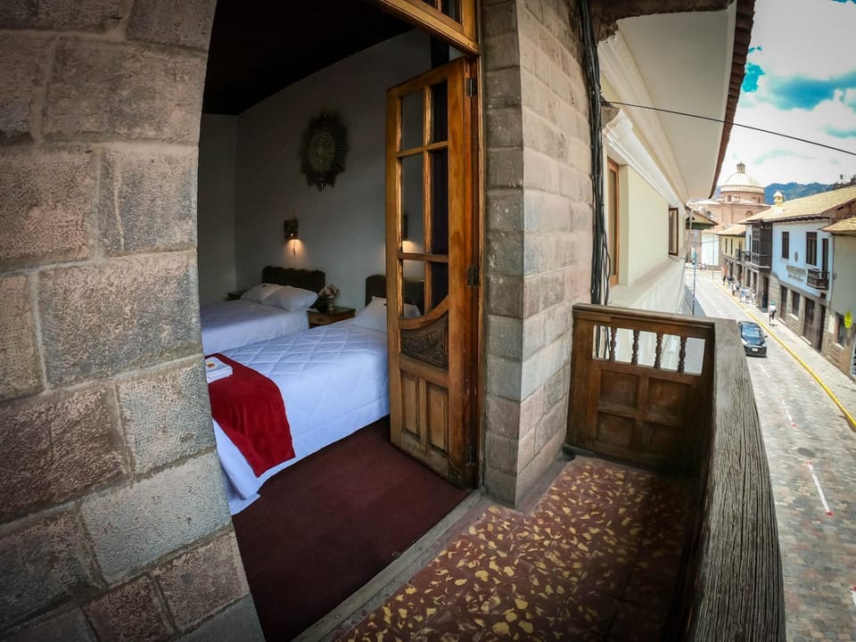 Bed, View (from property/room), Balcony/Terrace, Photo of the whole room, Bedroom