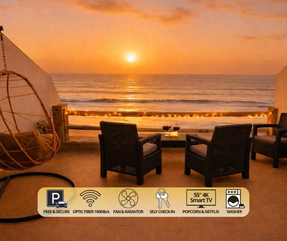 TV and multimedia, Balcony/Terrace, Seating area, Sea view, Sunset, Parking, heating, internet, washing machine