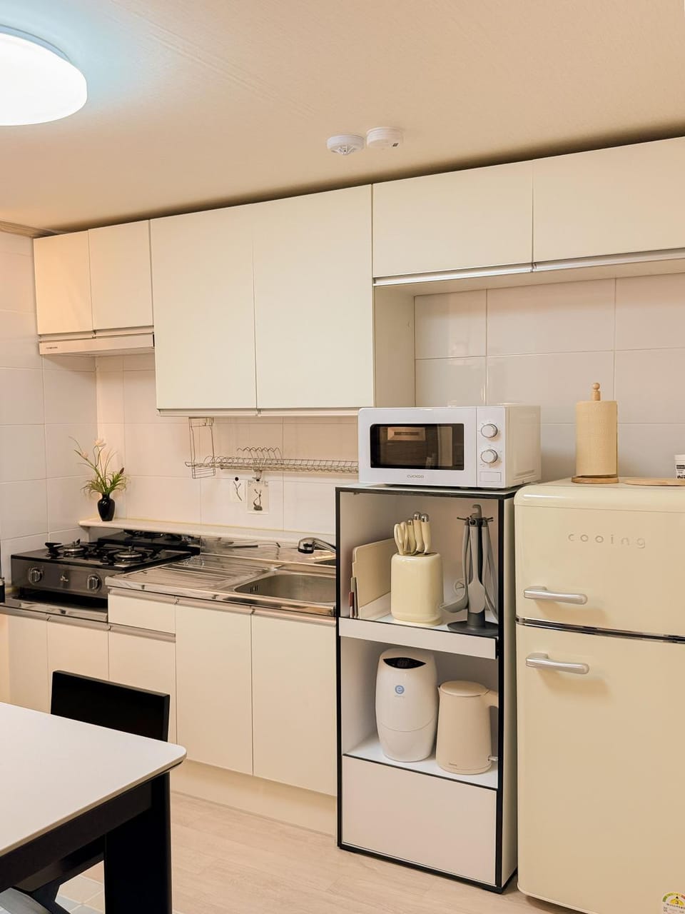 Kitchen or kitchenette, minibar, oven, stove